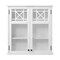 Alaterre Furniture Derby 4-Piece Bathroom Set with Over Toilet Shelf, Wall Mounted Cabinet, Hamper, and Floor Cabinet ANDE72678WH - alternate 4